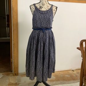 Aryeh Retro Swing skirt dress. Navy/Grey M